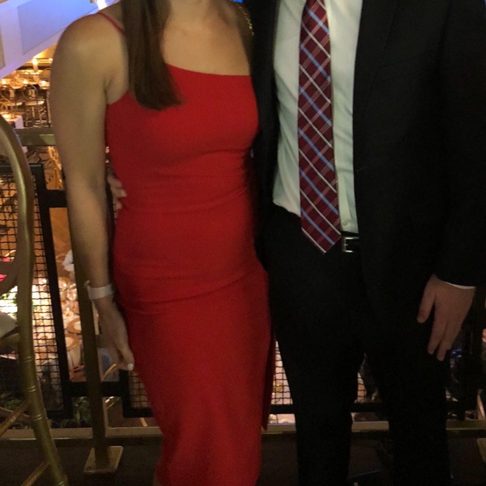 ONE SHOULDER RED COCKTAIL DRESS | LIKELY